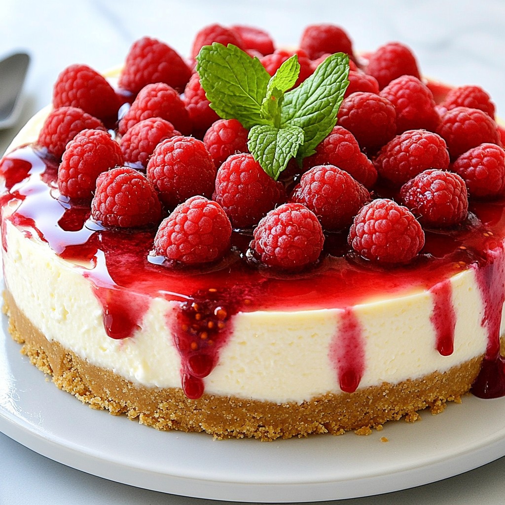 White Chocolate Raspberry Cheesecake Delightful Treat