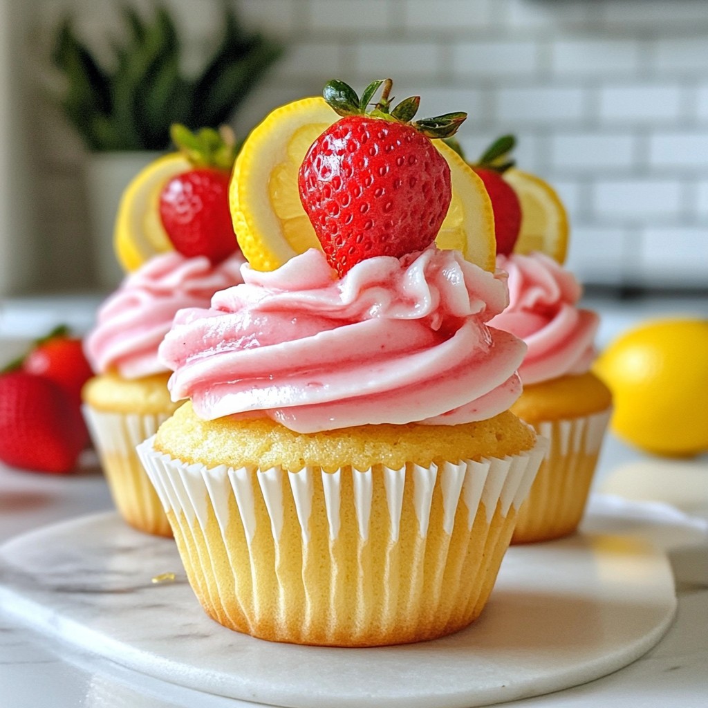 Strawberry Lemonade Cupcakes Delightful and Refreshing
