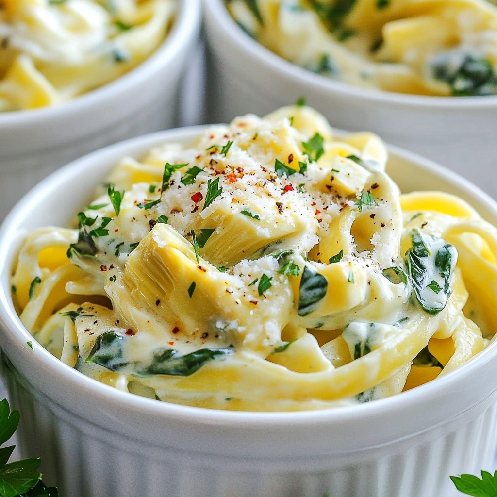 Creamy Spinach Artichoke Pasta Delightful and Easy Dish