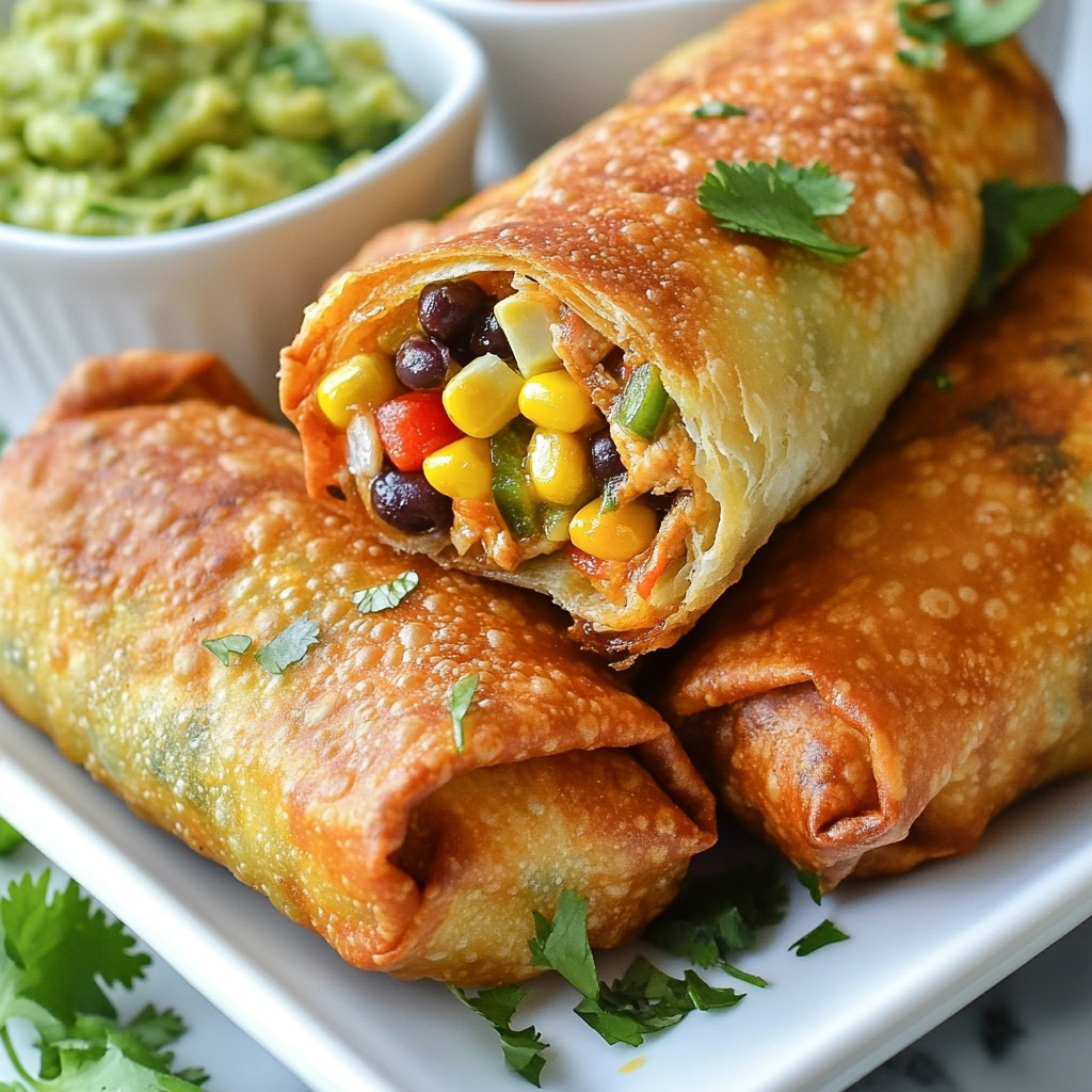 Southwest Chicken Egg Rolls Flavorful Snack Recipe