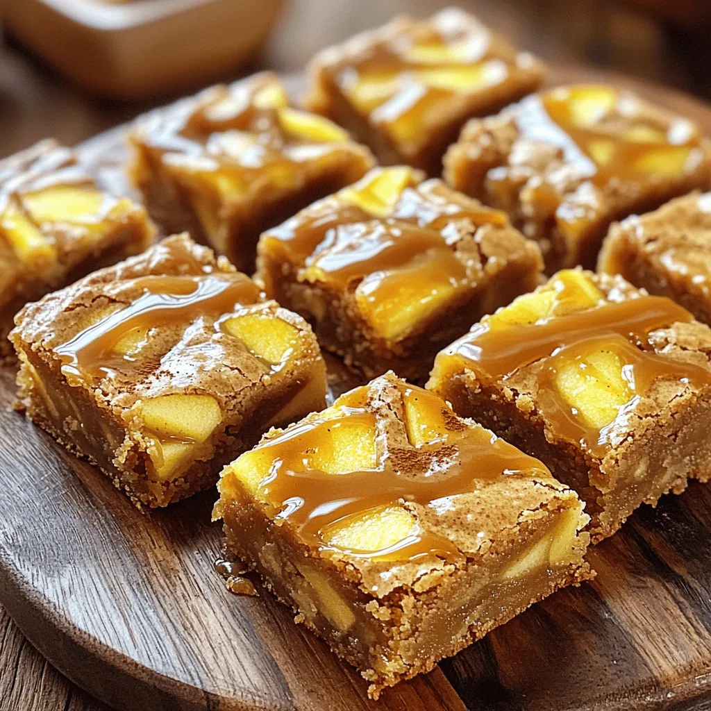 Apple Cider Caramel Blondies With Rich Flavor Burst