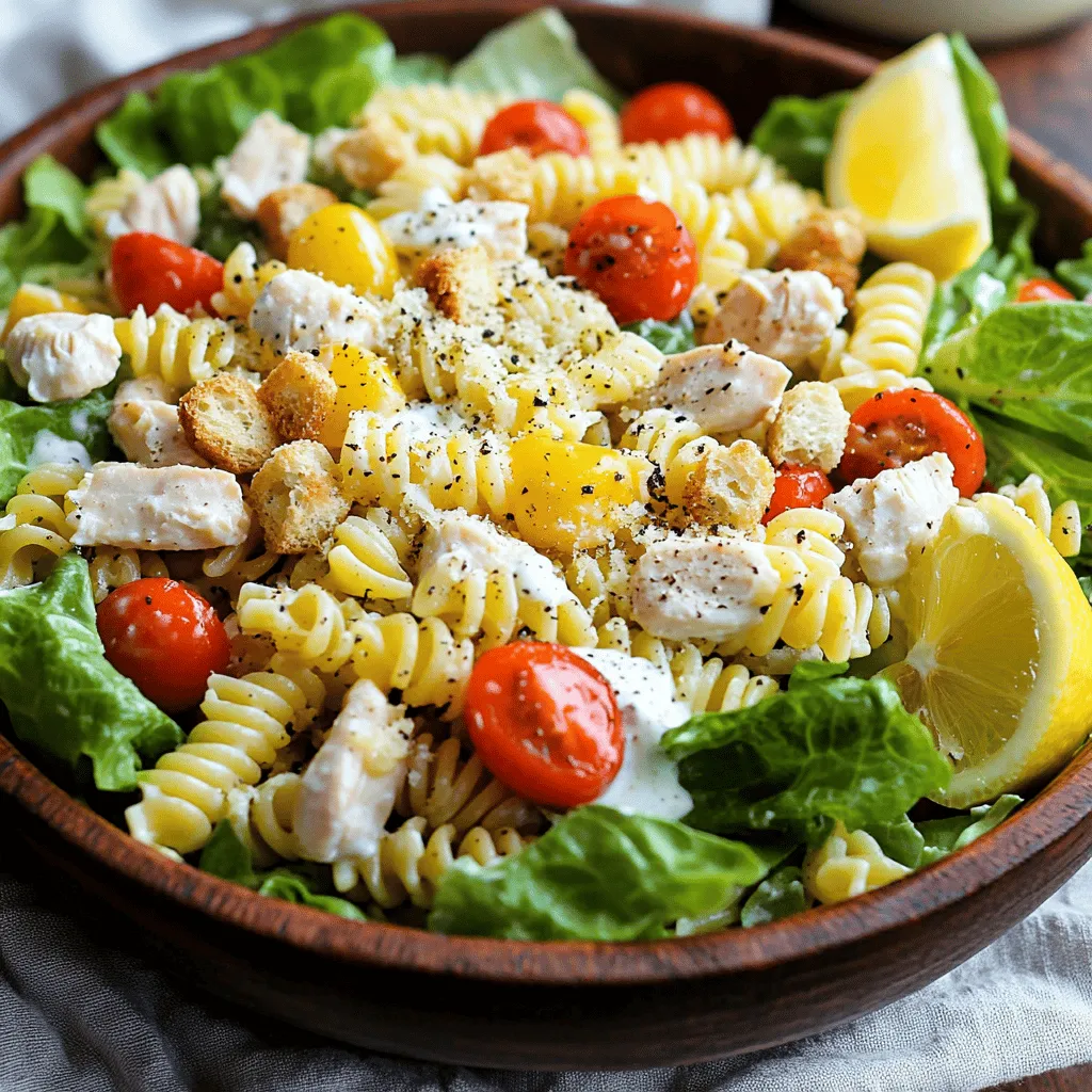 Chicken Caesar Pasta Salad Fresh and Simple Recipe